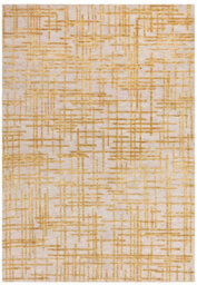 Modern Yellow Abstract Easy To Clean Rug For Living Room & Bedroom-200Cm X 290Cm - thumbnail 5