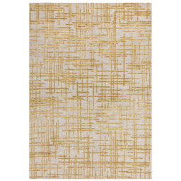 Modern Yellow Abstract Easy To Clean Rug For Living Room & Bedroom-200Cm X 290Cm - thumbnail 1