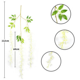 Simulated Wisteria Flowers, Simulated Hanging Artificial Plants (12 Pieces And Pack), Champagne Color - thumbnail 6