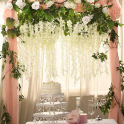 Simulated Wisteria Flowers, Simulated Hanging Artificial Plants (12 Pieces And Pack), Champagne Color - thumbnail 4