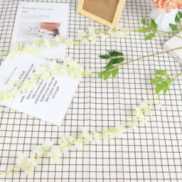 Simulated Wisteria Flowers, Simulated Hanging Artificial Plants (12 Pieces And Pack), Champagne Color - thumbnail 5
