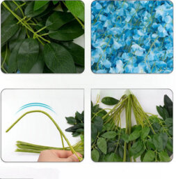 Simulated Wisteria Flowers, Simulated Hanging Artificial Plants (12 Pieces And Pack), Champagne Color - thumbnail 9