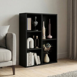 Lassic Vida Designs 5 Cube Storage Unit Shelving Bookcase Display Organiser - Modern Cube Shelf For Living Room, Bedroom, Office, Black - thumbnail 2