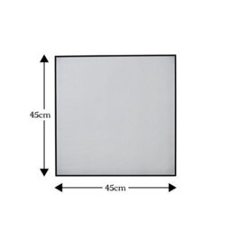 Showerdrape Paddington Brushed Black Framed Square Mirror 45X45Cm - thumbnail 4