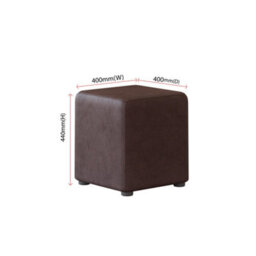 Italian Leather Cube Seating Italian Leather - Chestnut Brown - thumbnail 2
