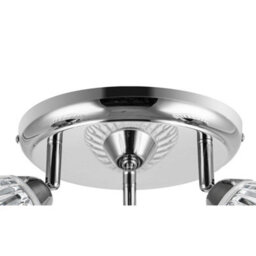 Cosylyte Athella Bathroom 3 Light Modern Ribbed Glass Spotlight - Chrome Base - thumbnail 6