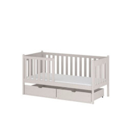 Arte Cashmere Single Bed With Storage 90X190Cm - Elegant Soft-Tone Finish & Versatile Safety Rail - thumbnail 1