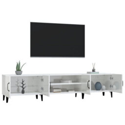Berkfield Tv Cabinet High Gloss White 180X31.5X40 Cm Engineered Wood - thumbnail 5