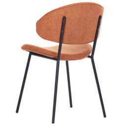 Beliani Set Of 2 Dining Chairs Kiana Fabric Orange - thumbnail 6