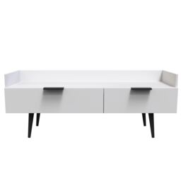 Hong Kong Ready Assembled Matt Grey Media Unit With 2 Drawers, (H)128Cm X (W)51.5Cm X (D)39.5Cm - thumbnail 2