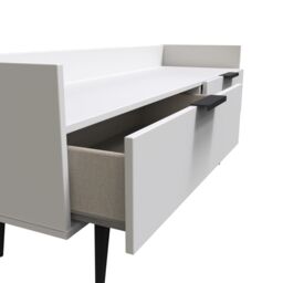 Hong Kong Ready Assembled Matt Grey Media Unit With 2 Drawers, (H)128Cm X (W)51.5Cm X (D)39.5Cm - thumbnail 5