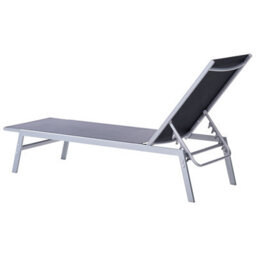 Beliani Sun Lounger Noli Reclining Metal Black - thumbnail 8