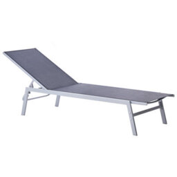 Beliani Sun Lounger Noli Reclining Metal Black - thumbnail 4