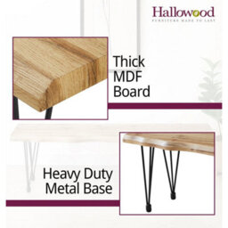 Dining Bench, Live Edge Effect Wooden Bench, 150Cm Kitchen Bench With Metal Legs - thumbnail 4