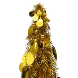 Berkfield Pop-Up Artificial Christmas Tree Gold 120 Cm Pet - thumbnail 2