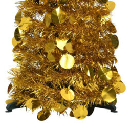 Berkfield Pop-Up Artificial Christmas Tree Gold 120 Cm Pet - thumbnail 3