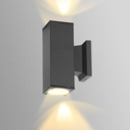 Aigostar 35W Outdoor Wall Lights Mains Powered, Ip65 Up Down Square B Wall Sconce,compatible With Gu10 Bulbs(Not Included) - thumbnail 1