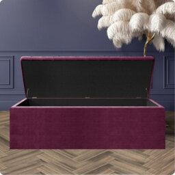 Safar 120Cm Wide Ottoman Storage Box - Purple Naples Ottoman Box With Storage - thumbnail 2