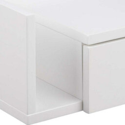 Furniture To Go Ashlan 1 Drawer Wall Mounted Square Bedside Table In White - thumbnail 7