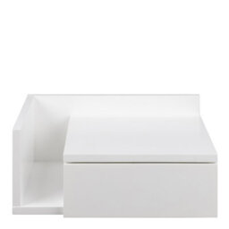 Furniture To Go Ashlan 1 Drawer Wall Mounted Square Bedside Table In White - thumbnail 3