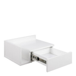 Furniture To Go Ashlan 1 Drawer Wall Mounted Square Bedside Table In White - thumbnail 5