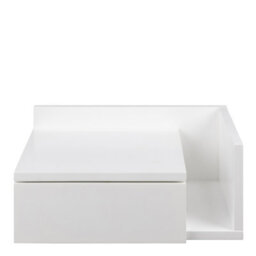 Furniture To Go Ashlan 1 Drawer Wall Mounted Square Bedside Table In White - thumbnail 2