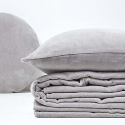 Homescapes Light Grey Velvet Quilted Throw, 125 X 150 Cm - thumbnail 5