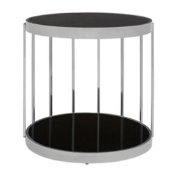Orsina Durable Silver Cage Design Side Table, Luxurious Finish Side Table By Couch, Modern Design Lounge Table - thumbnail 1