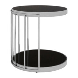 Orsina Durable Silver Cage Design Side Table, Luxurious Finish Side Table By Couch, Modern Design Lounge Table - thumbnail 2
