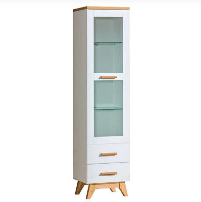 Arte Sven Sv4 Tall Display Cabinet - Vertical Elegance In Anderson Pine, H1850mm W450mm D400mm - image 1