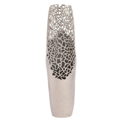 Buttercup Farm Apo Coral Small Vase - Aluminium - L20 X W20 X H91 Cm - Silver - image 1