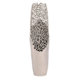 Buttercup Farm Apo Coral Small Vase - Aluminium - L20 X W20 X H91 Cm - Silver