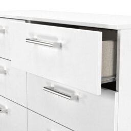 Cornwall 6 Drawer Midi Chest Of Drawers In White Matt (Ready Assembled) - thumbnail 5