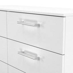 Cornwall 6 Drawer Midi Chest Of Drawers In White Matt (Ready Assembled) - thumbnail 4