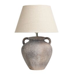 Inlight Albion Ceramic Round Matt Natural Table Lamp - thumbnail 5