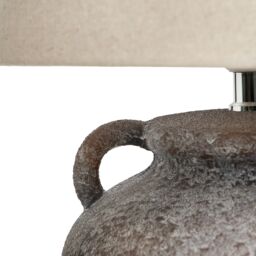 Inlight Albion Ceramic Round Matt Natural Table Lamp - thumbnail 6