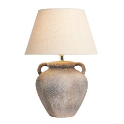 Inlight Albion Ceramic Round Matt Natural Table Lamp - thumbnail 4