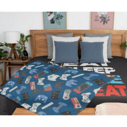 Gamer Fleece Game Controller Blanket Multicoloured (150Cm X 100Cm) - thumbnail 4