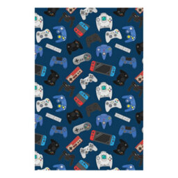 Gamer Fleece Game Controller Blanket Multicoloured (150Cm X 100Cm)
