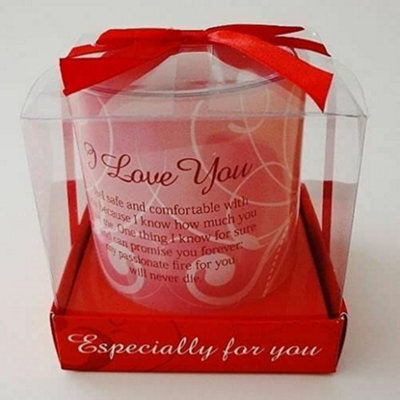 New I Love You Candle Gift Set In Box Candles Wax Message Poetic Writing Home - image 1