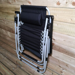 Marco Paul Black Reclining Sun Loungers With Head Rests Set - thumbnail 9