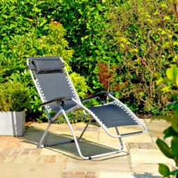 Marco Paul Black Reclining Sun Loungers With Head Rests Set - thumbnail 5