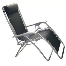 Marco Paul Black Reclining Sun Loungers With Head Rests Set - thumbnail 2