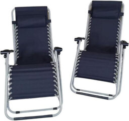 Marco Paul Black Reclining Sun Loungers With Head Rests Set - thumbnail 7