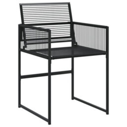 Walplus 7 Piece Garden Outdoor Dining Set Suitable For Backyard, Patio Black Poly Rattan - thumbnail 4