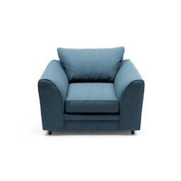 Abakus Direct Darcy Armchair In Teal Linen Fabric - thumbnail 4