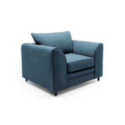Abakus Direct Darcy Armchair In Teal Linen Fabric - thumbnail 2