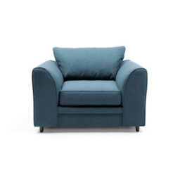 Abakus Direct Darcy Armchair In Teal Linen Fabric