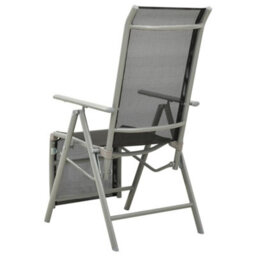Vidaxl Reclining Garden Chairs 2 Pcs Textilene And Aluminium Silver - thumbnail 5
