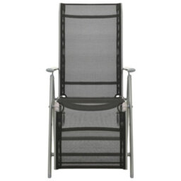 Vidaxl Reclining Garden Chairs 2 Pcs Textilene And Aluminium Silver - thumbnail 3